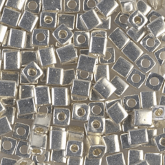 Miyuki Kare Boncuk 4 mm Galvanizli Gümüş 5 g (SB4-1051)