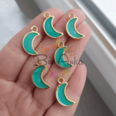 1,5 cm Tek Kulplu Turkuaz Ay Ara Aparat