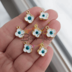 1 cm Tek Kulplu Çift Yönlü Beyaz Yonca Ara Aparat