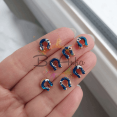 0,8 cm Lacivert Gözlü Nal Ara Aparat