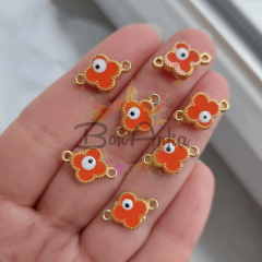 1 cm Çift Kulplu Çift Yönlü Turuncu Yonca Ara Aparat