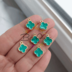 1 cm Tek Kulplu Çift Yönlü Turkuaz Yonca Ara Aparat