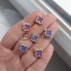 1 cm Tek Kulplu Çift Yönlü Mor Yonca Ara Aparat