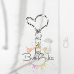 (1 adet) Gümüş Renk Sevimli Kalp Model Anahtarlık