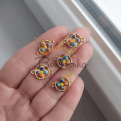 1 cm Çift Kulplu Renkli Çiçek Ara Aparat