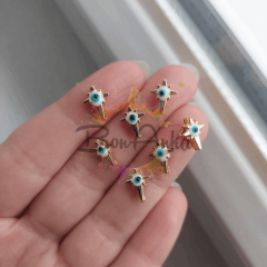 1 cm Nazar Boncuklu Kutup Yıldızı Ara Aparat