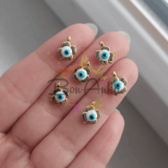 1 cm Tek Kulplu Nazarlı 4 Yaprak Yonca Ara Aparat