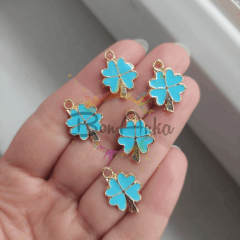 1 x 1,5 cm Tek Kulplu Mavi Yonca Ara Aparat