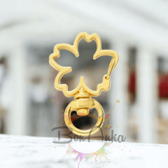 (1 adet) Altın Renk Kiraz Çiçeği Model Anahtarlık