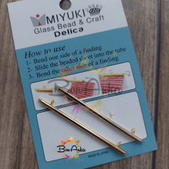 Miyuki Korniş Kapama 60 mm Altın Boncuk Bitiş Aparatı 1 Çift