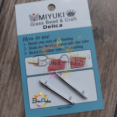 Miyuki Korniş Kapama 35 mm Gümüş Boncuk Bitiş Aparatı 1 Çift