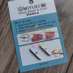 Miyuki Korniş Kapama 20 mm Gümüş Boncuk Bitiş Aparatı 1 Çift