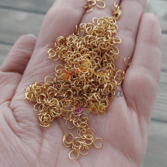 (10 adet) Altın Renk 5 mm x 0,7 mm Çelik Halka