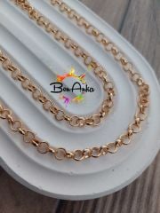 (1 metre) A Kalite Altın Kaplama Zincir Model - 01