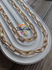 (1 metre) A Kalite Altın Kaplama Zincir Model - 02