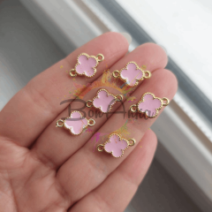 1 cm Çift Kulplu Çift Yönlü Pembe Yonca Ara Aparat