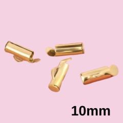 (1 çift - 2 adet) Altın Renk 10 mm Çelik Korniş Kapama