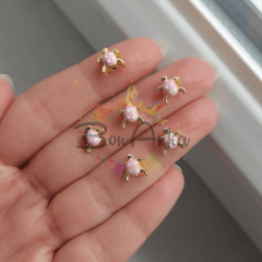 0,5 cm Pembe Mineli Kaplumbağa Ara Aparat