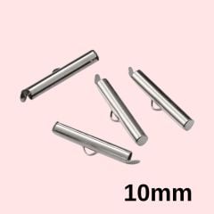 (1 çift - 2 adet) Çelik Renk 10 mm Çelik Korniş Kapama