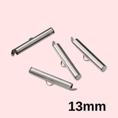 (1 çift - 2 adet) Çelik Renk 13 mm Çelik Korniş Kapama