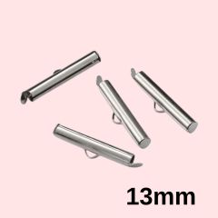 (1 çift - 2 adet) Çelik Renk 13 mm Çelik Korniş Kapama