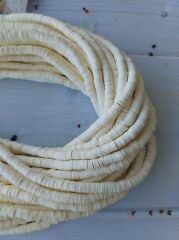 6 mm Dizi Fimo Boncuk Krem Renk - 021