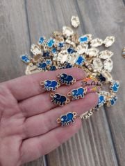 (1 adet) Lacivert Renk Çift Kulplu Fil