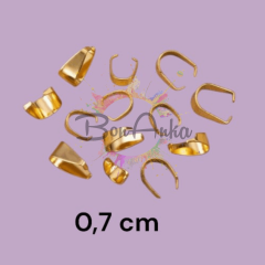 (1 çift - 2 adet) Altın Renk 0,7 cm Çelik Tepelik (Mengeç) Kapama