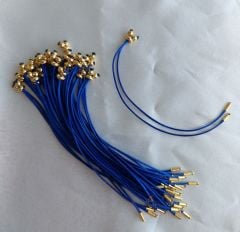 (1 adet) Lacivert Renk, Gold Uçlu, Kore Asansörlü Bileklik - 007