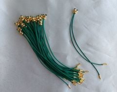 (1 adet) Yeşil Renk, Gold Uçlu, Kore Asansörlü Bileklik - 011