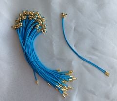 (1 adet) Mavi Renk, Gold Uçlu, Kore Asansörlü Bileklik - 013