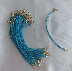 (1 adet) Petrol Yeşili Renk, Gold Uçlu, Kore Asansörlü Bileklik - 016