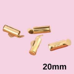 (1 çift - 2 adet) Altın Renk 20 mm Çelik Korniş Kapama