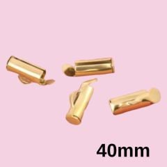 (1 çift - 2 adet) Altın Renk 40 mm Çelik Korniş Kapama