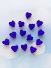 Lacivert Renk Kalp Boncuk - 002