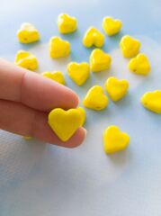 Sarı Renk Kalp Boncuk - 003