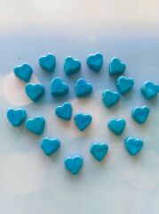 Turkuaz Renk Kalp Boncuk - 004