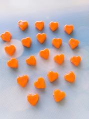 Turuncu Renk Kalp Boncuk - 007