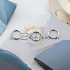 14 mm Paslanmaz Çelik Kulplu Küpe Kancası Çelik Renk - 1 Çift (2 adet) Küpe Aparatı