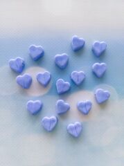 Mor Renk Kalp Boncuk - 011