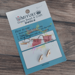 Miyuki Korniş Kapama 10 mm Altın Boncuk Bitiş Aparatı 1 Çift