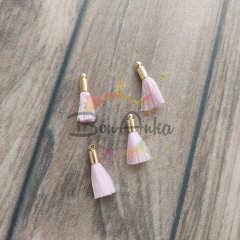 Metal Uçlu Açık Pembe Takı Püskülü 1 Adet