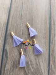 (1 adet) Gold Metal Uçlu Lila Renk Püskül - 018