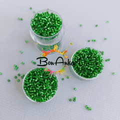 Miyuki Delica 11/0 DB0046 (030) Gümüş Kap. Yeşil Boncuk 5 g