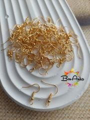 (1 çift - 2 adet)  A Kalite Altın Kaplama Küpe Kancası