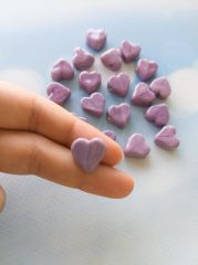 Lila Renk Kalp Boncuk - 006