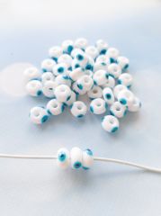 Beyaz - Pandora 3 Göz Boncuk - 002