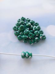 Koyu Yeşil - Pandora 3 Göz Boncuk - 006