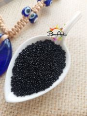 (5 gram) No:028 Parlak Siyah Renk Miyuki Round 15/0 Kum Boncuk