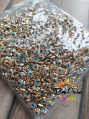 (5 adet) Çift Yönlü Tek Kulplu Beyaz Kalp Nazar Model Sallantı Aparat